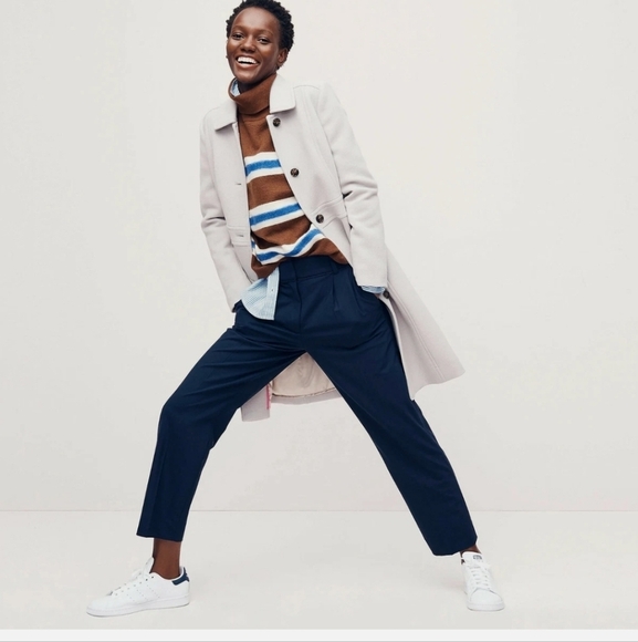 NWOT J.Crew Crochet Trim Navy Trousers - Picture 8 of 8